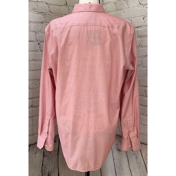 Banana Republic Men’s Standard Fit Non-Iron Pink Dress Shirt (Size M) - Picture 7 of 11